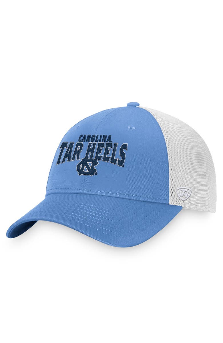 TOP OF THE WORLD Men's Top of the World Carolina Blue/White North Carolina Tar Heels Breakout Trucker Snapback Hat, Main, color, 