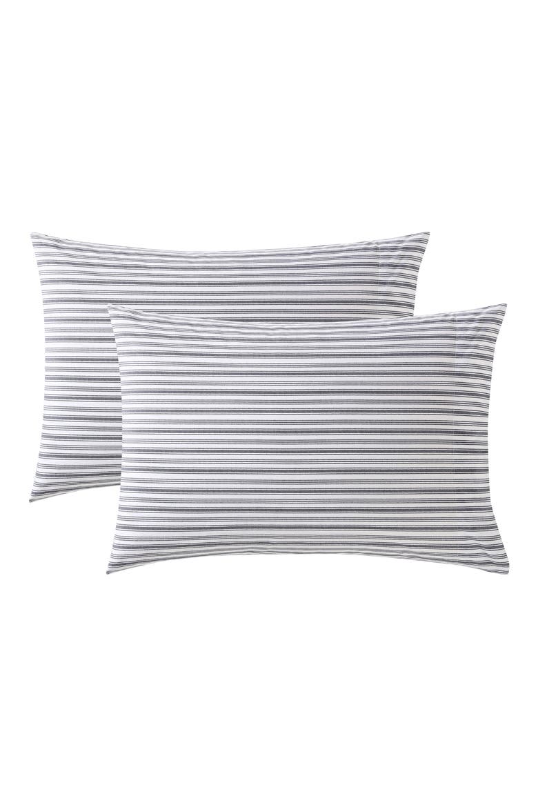 Coleridge Stripe Set of 2 Pillowcases, Main, color, CHARCOAL