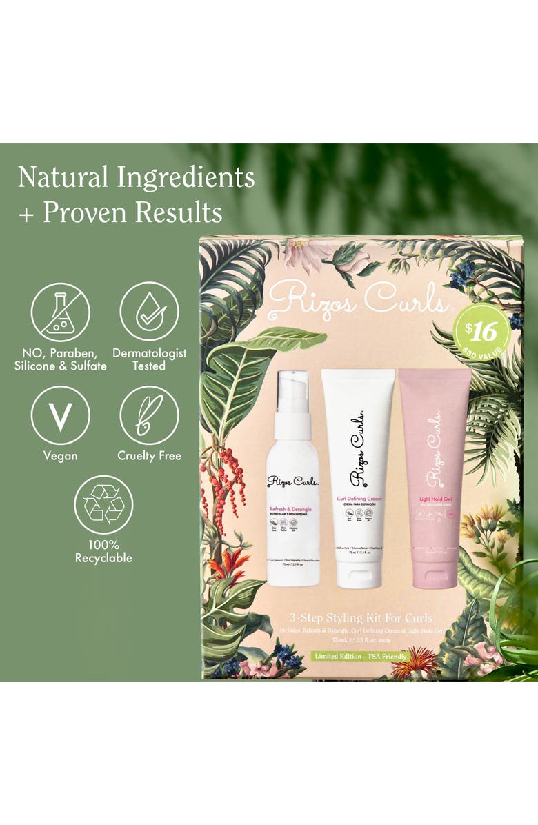 RIZOS CURLS 3-Step Styling Kit for Curls (Limited Edition) $30 Value, Alternate, color, 