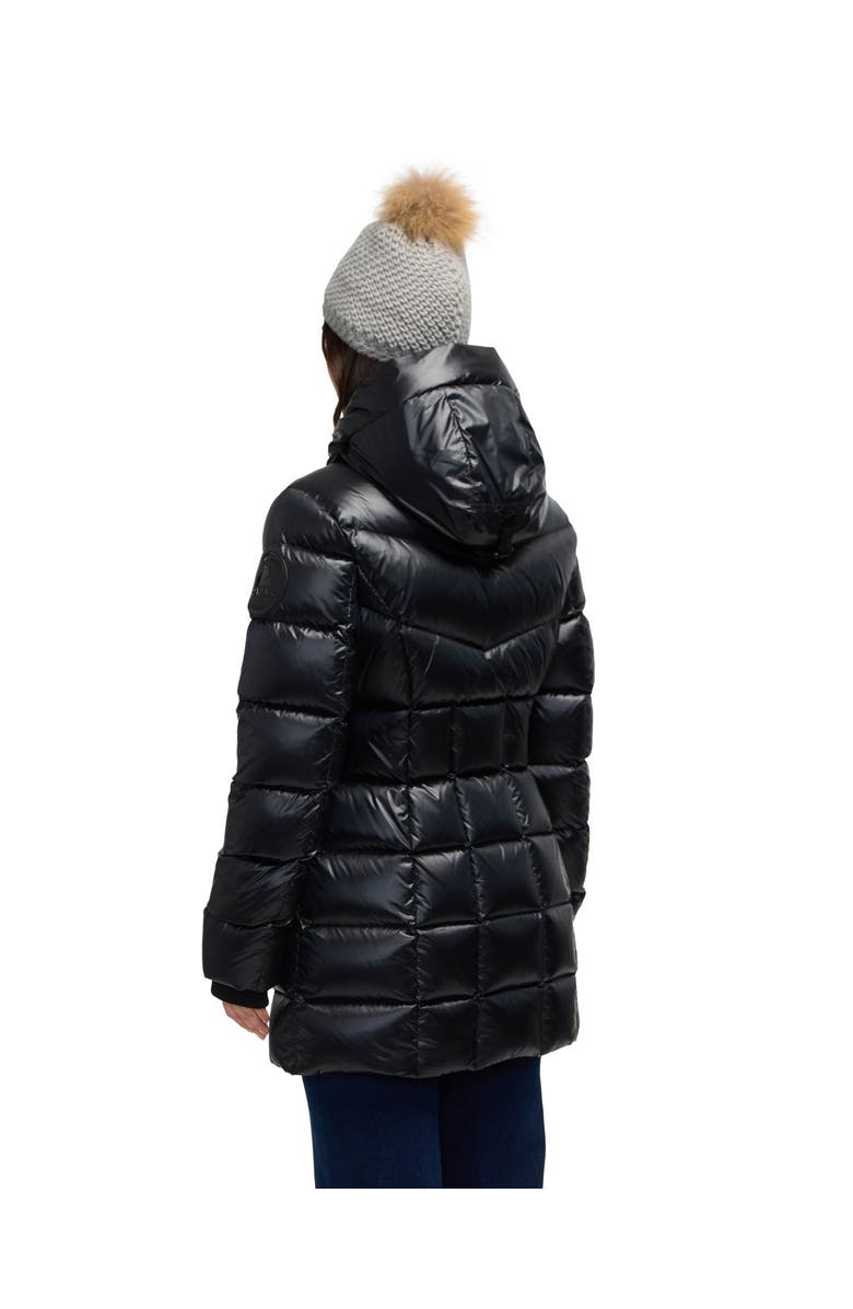 Pajar Women's Zola Box Quilt Mid-Length Puffer with Fixed Hood, Alternate, color, Black