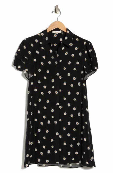 Alice + Olivia Jen Short Sleeve Shirt Dress