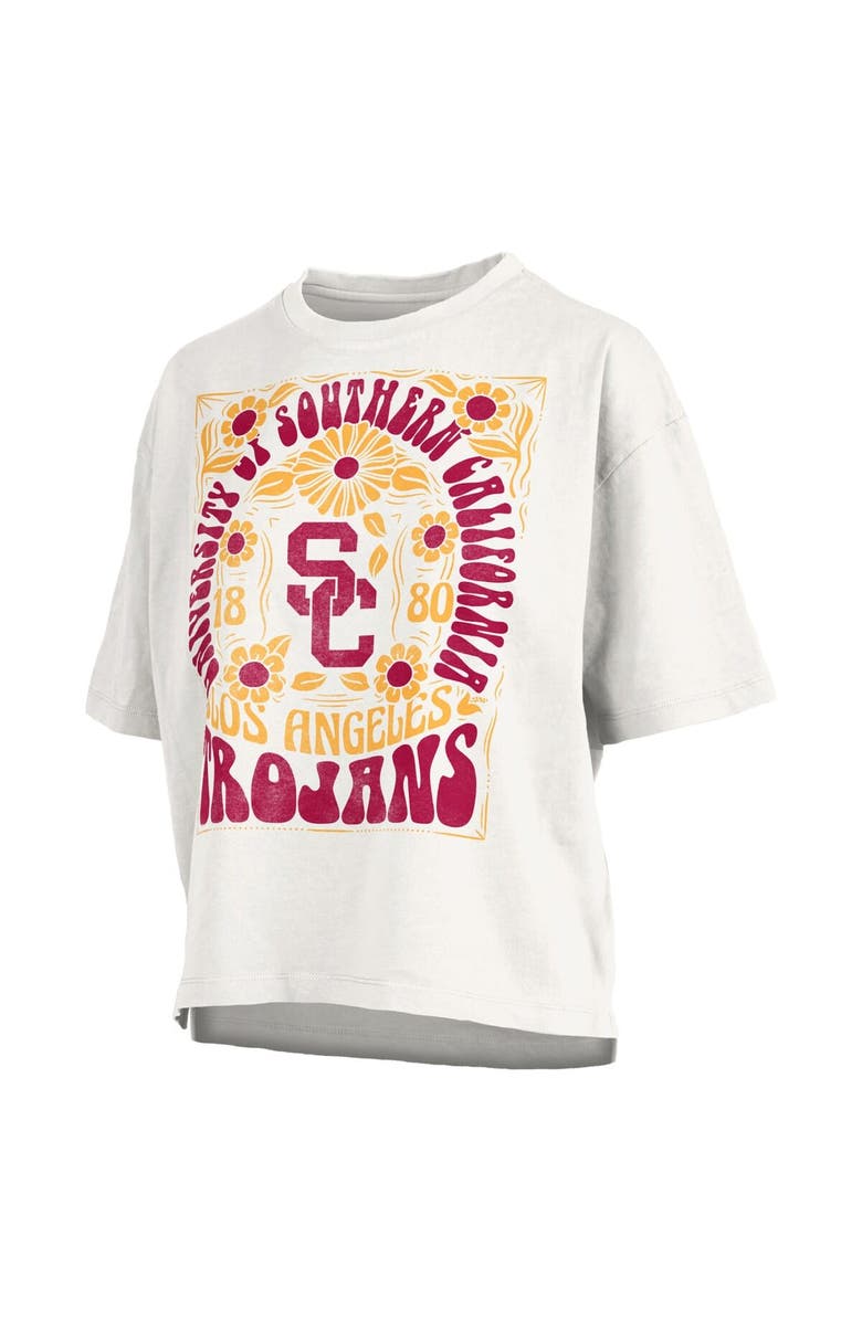 PRESSBOX Women's Pressbox White USC Trojans Harmony Oversized T-Shirt, Alternate, color, White