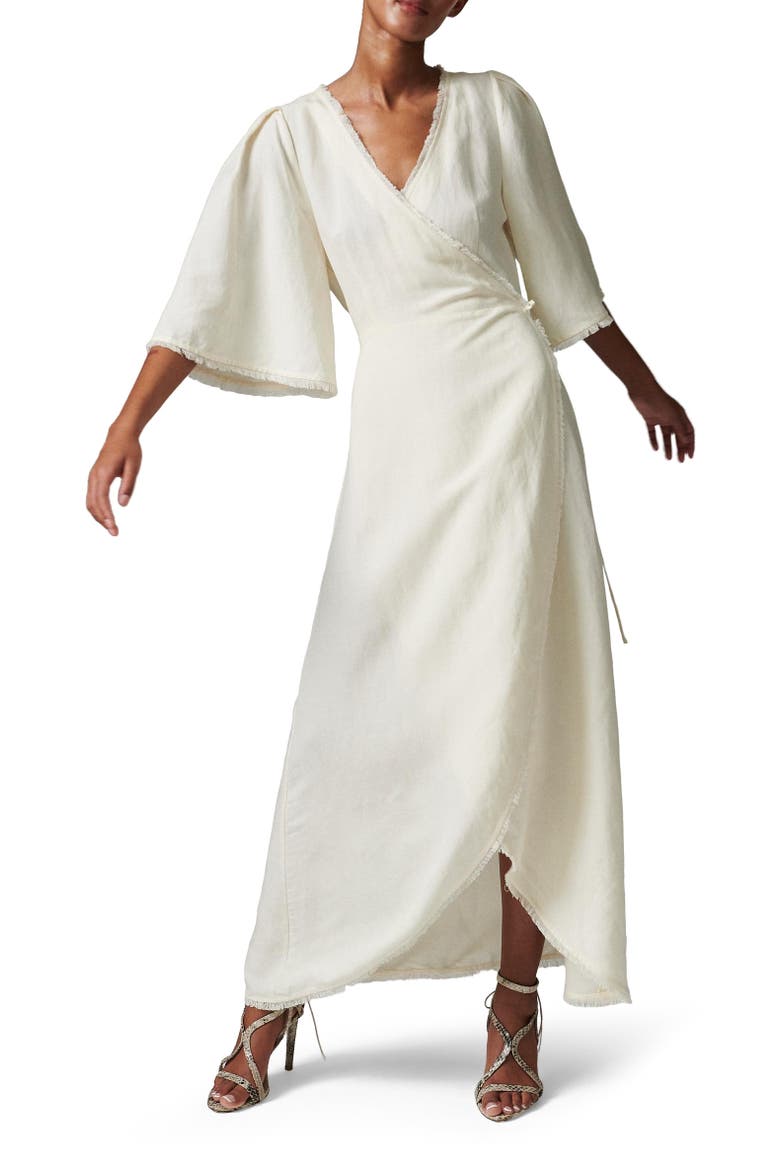 Camilla Wrap Maxi Dress, Alternate, color, Jetstream