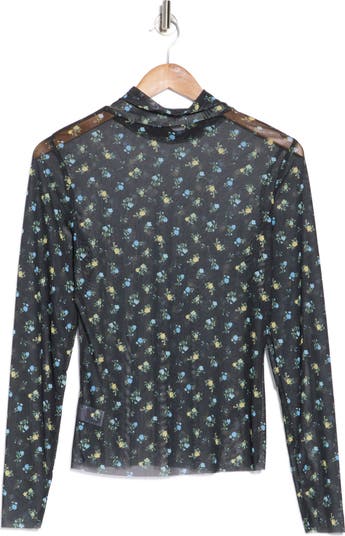Zoe Mock Neck Mesh Top