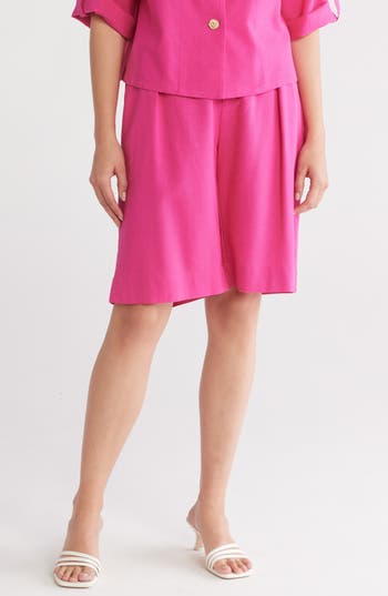 Gemma + Jane Bermuda Shorts In Fuchsia
