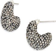 Panacea Hematite Luxe J-Hoop Earrings