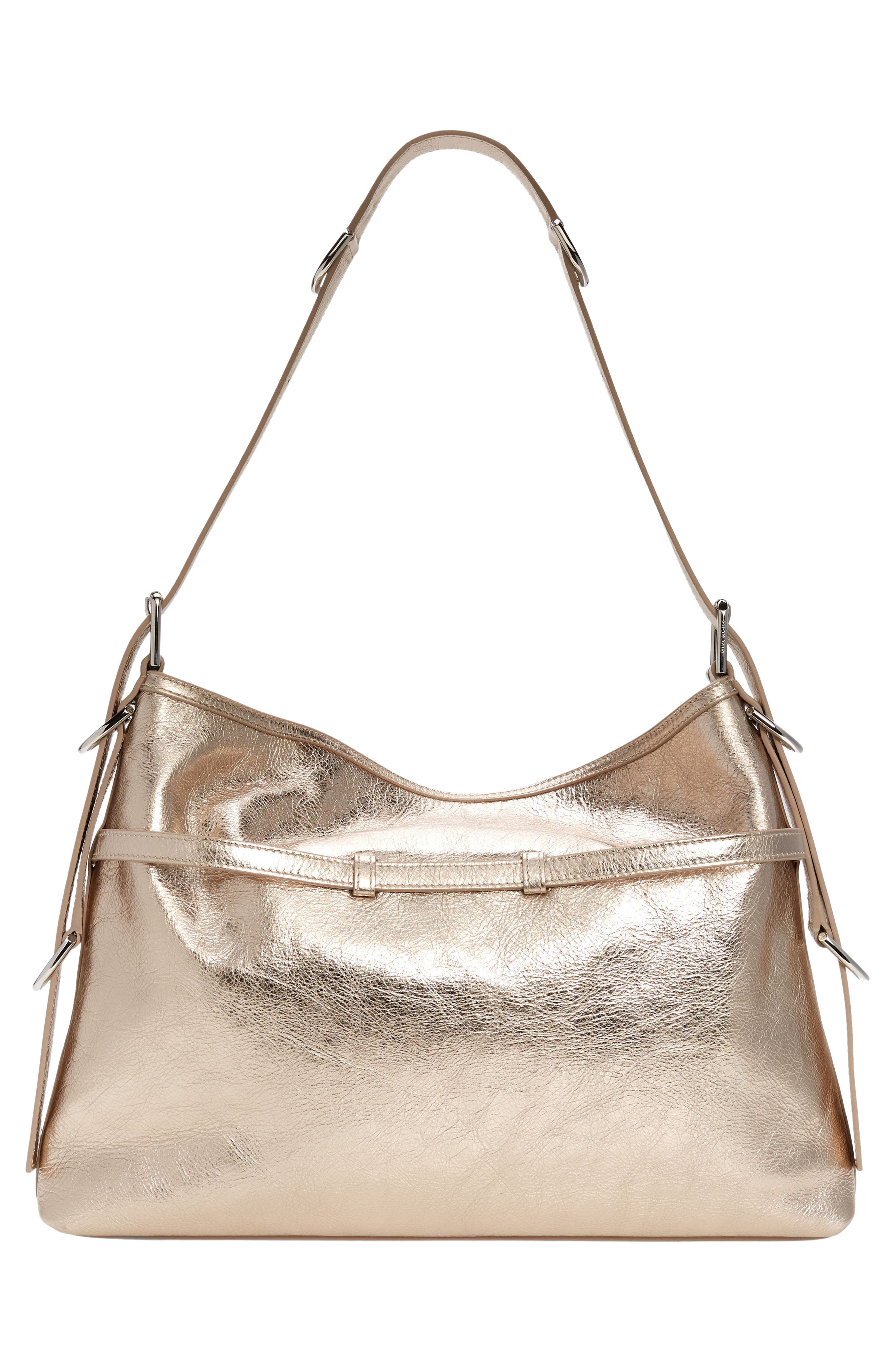 Givenchy Medium Voyou Metallic Leather Hobo Bag, Alternate, color, 