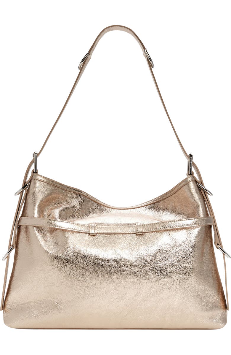 Givenchy Medium Voyou Metallic Leather Hobo Bag, Alternate, color,