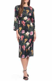 Sachin & Babi Alexa Floral Satin Cocktail Dress
