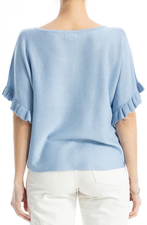 Max Studio Flutter Sleeve Sweater In Blue