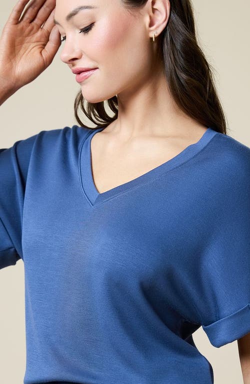 Softies Athleisure Puredream V-neck Lounge Set In Indigo