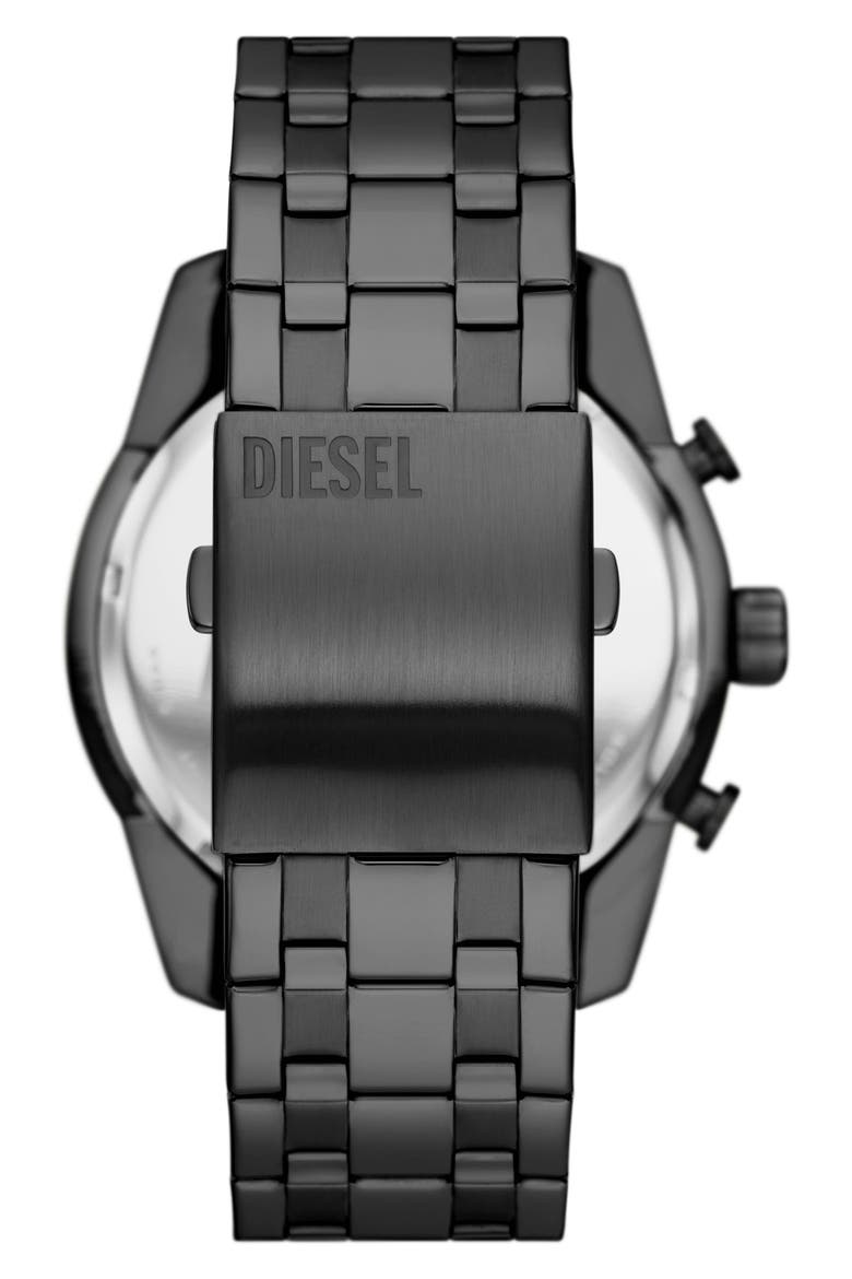 Split Chronograph Bracelet Watch, 51mm, Alternate, color, BLACK