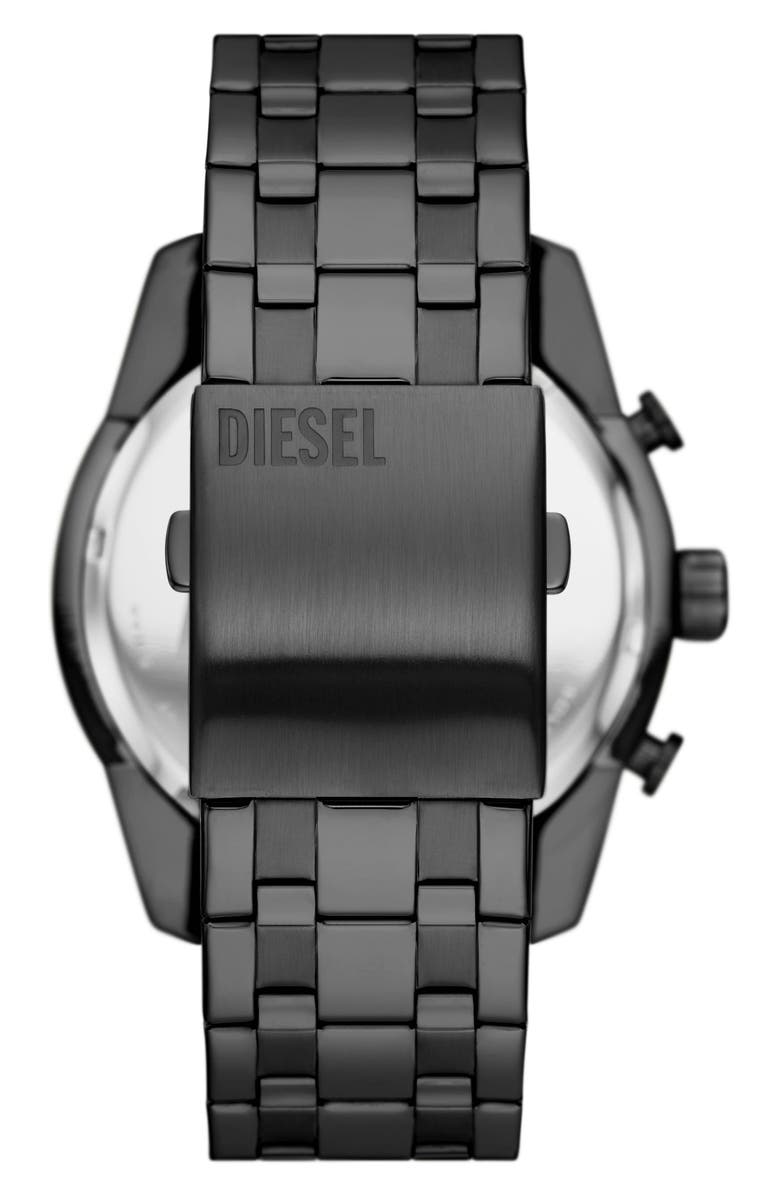 DIESEL<sup>®</sup> Split Chronograph Bracelet Watch, 51mm, Alternate, color, Black