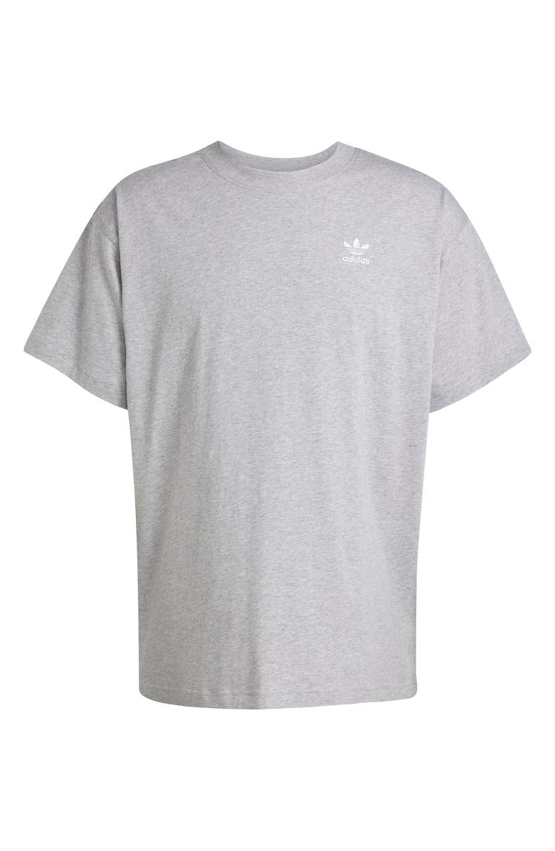 adidas Trefoil Essentials Oversize Cotton T-Shirt, Alternate, color, Medium Grey Heather/ White