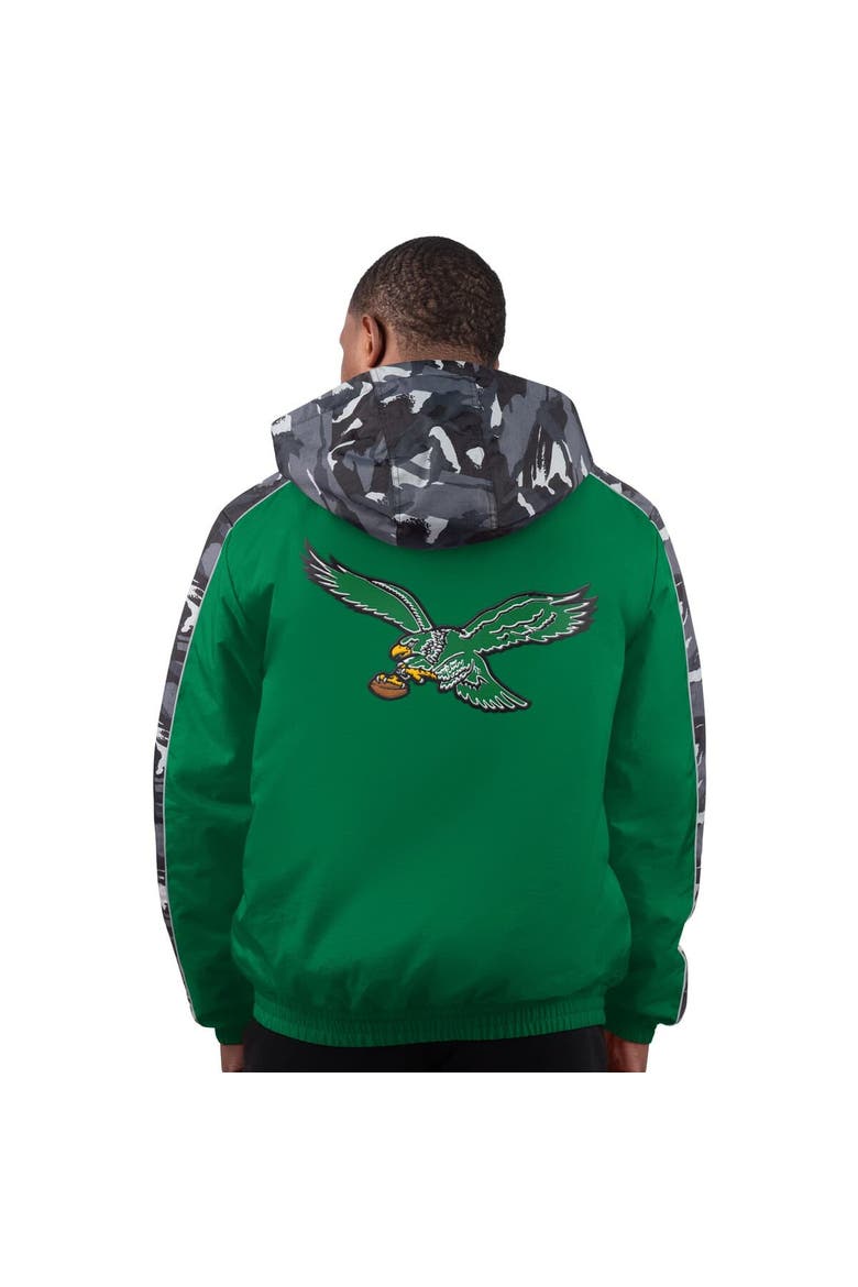 Men's Starter Kelly Green Philadelphia Eagles Thursday Night Gridiron Full-Zip Hoodie Jacket, Alternate, color, Kelly Green