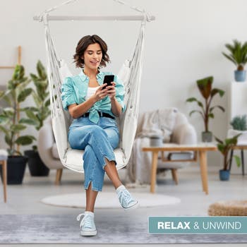 Hanging Rope Hammock Swing Chair