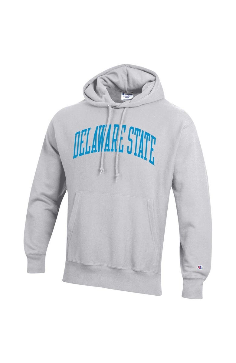 Champion Men's Champion Gray Delaware State Hornets Tall Arch Pullover Hoodie, Alternate, color, Gray