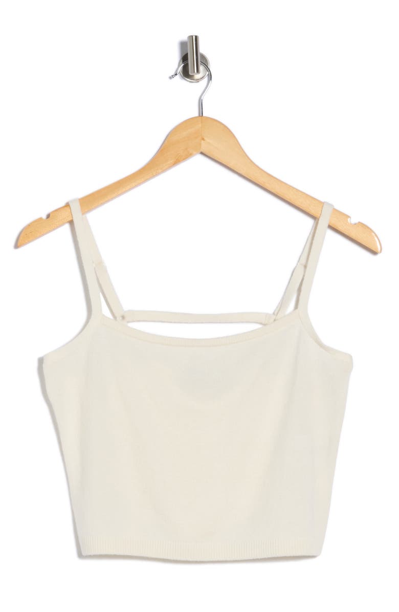 Simkhai Vance Cashmere Crop Camisole, Main, color, Ivory