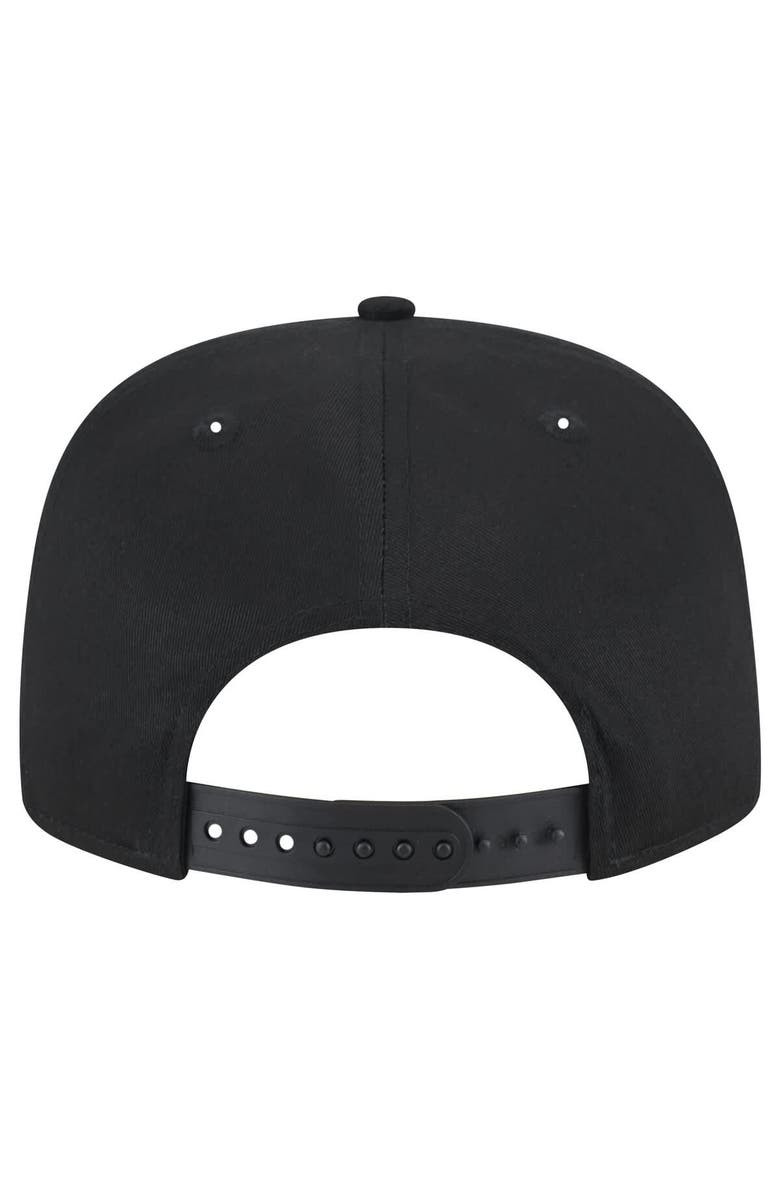 New Era Men's New Era  Black Jacksonville Jaguars Throwback Crawl Lockup Golfer Snapback Hat, Alternate, color, 