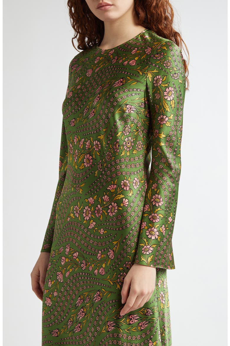 veronica beard gemma maxi dress Gemma printed silk-blend maxi dress in green - Veronica Beard