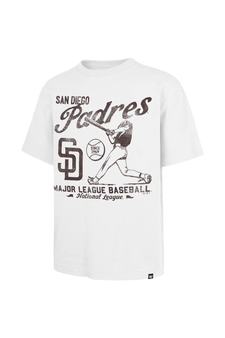 Men's '47 White San Diego Padres Regional Batter Foundation T-Shirt, Alternate, color, White