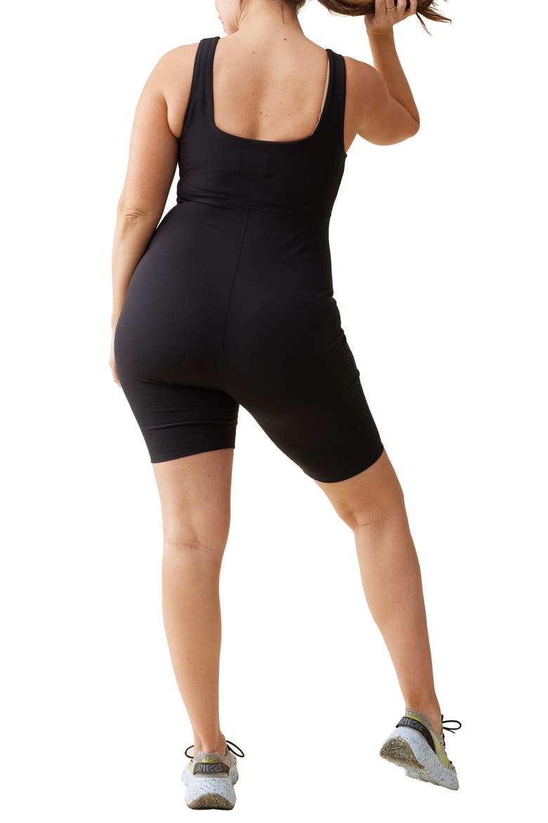 Maternity Romper, Alternate, color, BLACK
