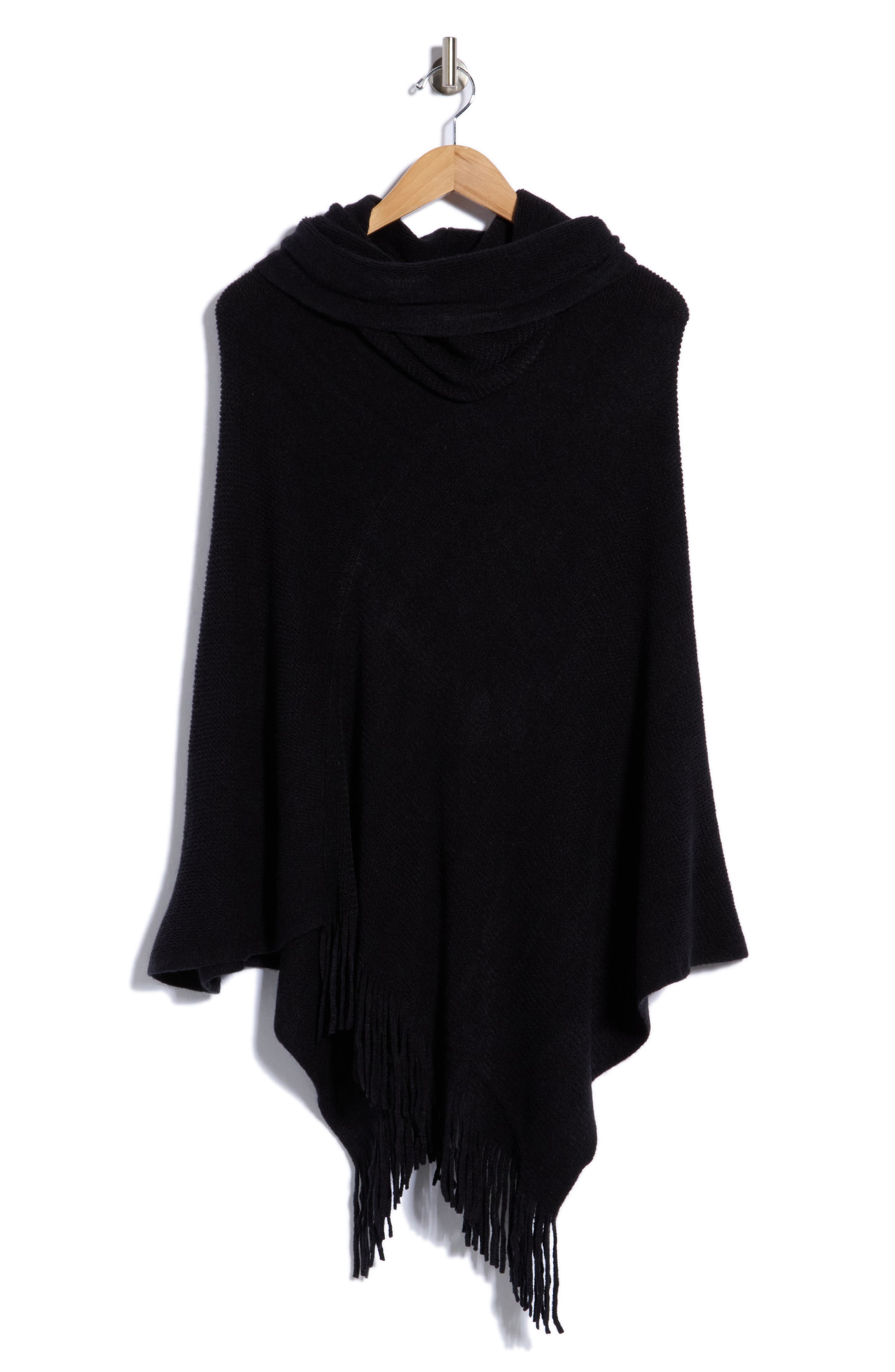 Cowl Neck Knit Poncho