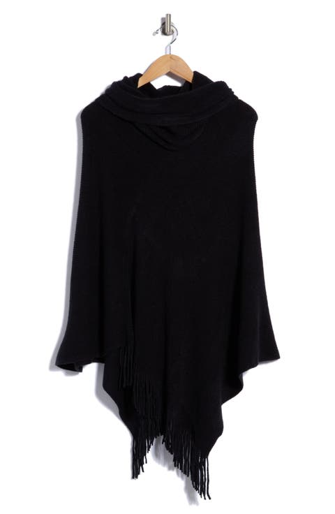 Cowl Neck Knit Poncho