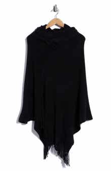 Cowl Neck Knit Poncho