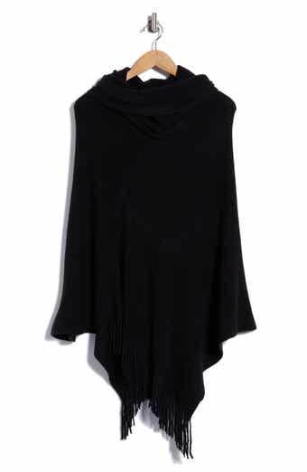 Cowl Neck Knit Poncho