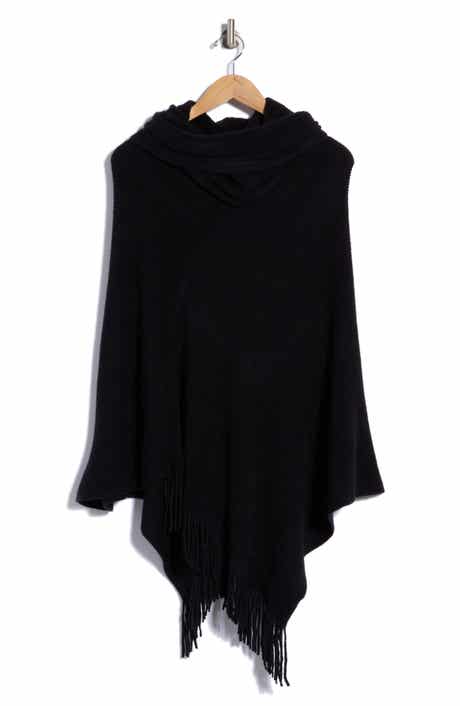 Cowl Neck Knit Poncho