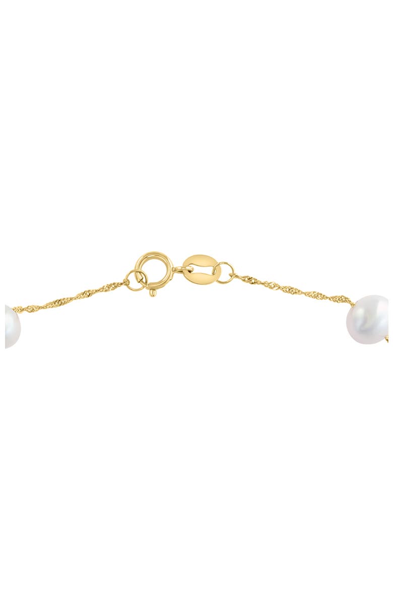 14K Yellow Gold Freshwater Pearl Station Bracelet, Alternate, color, 14K Gold