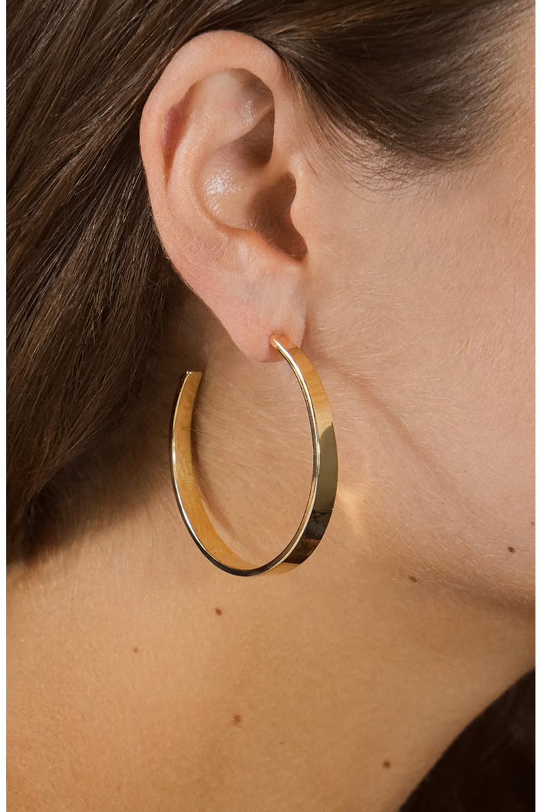 Graduated Hoop Earrings, Alternate, color, GOLD