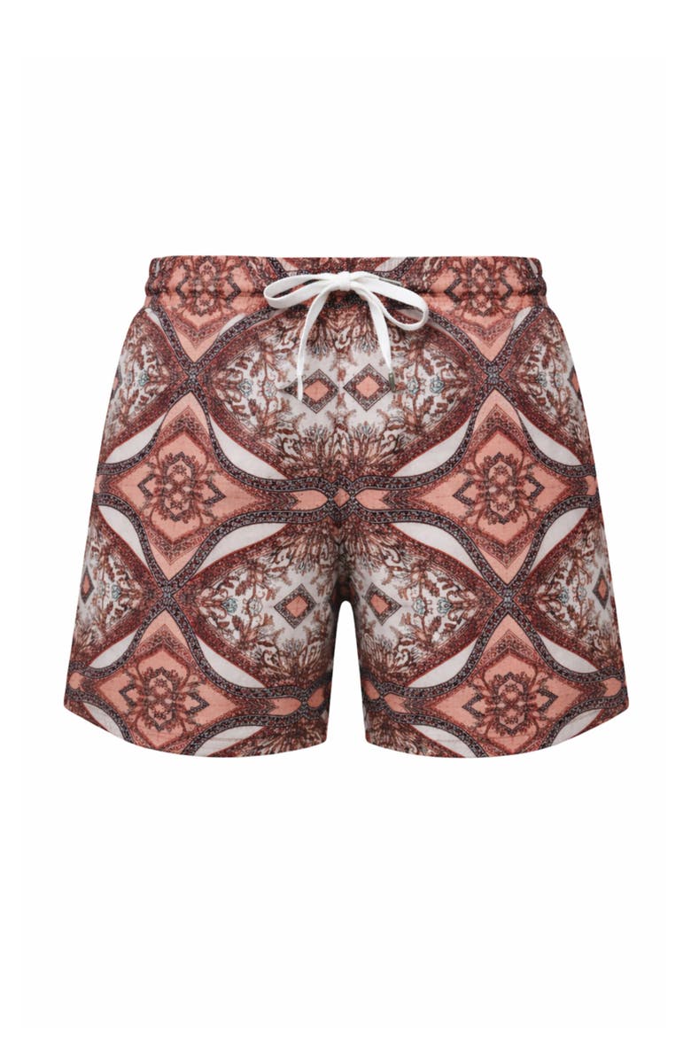 Caspian Shorts, Main, color, Red Mosaic