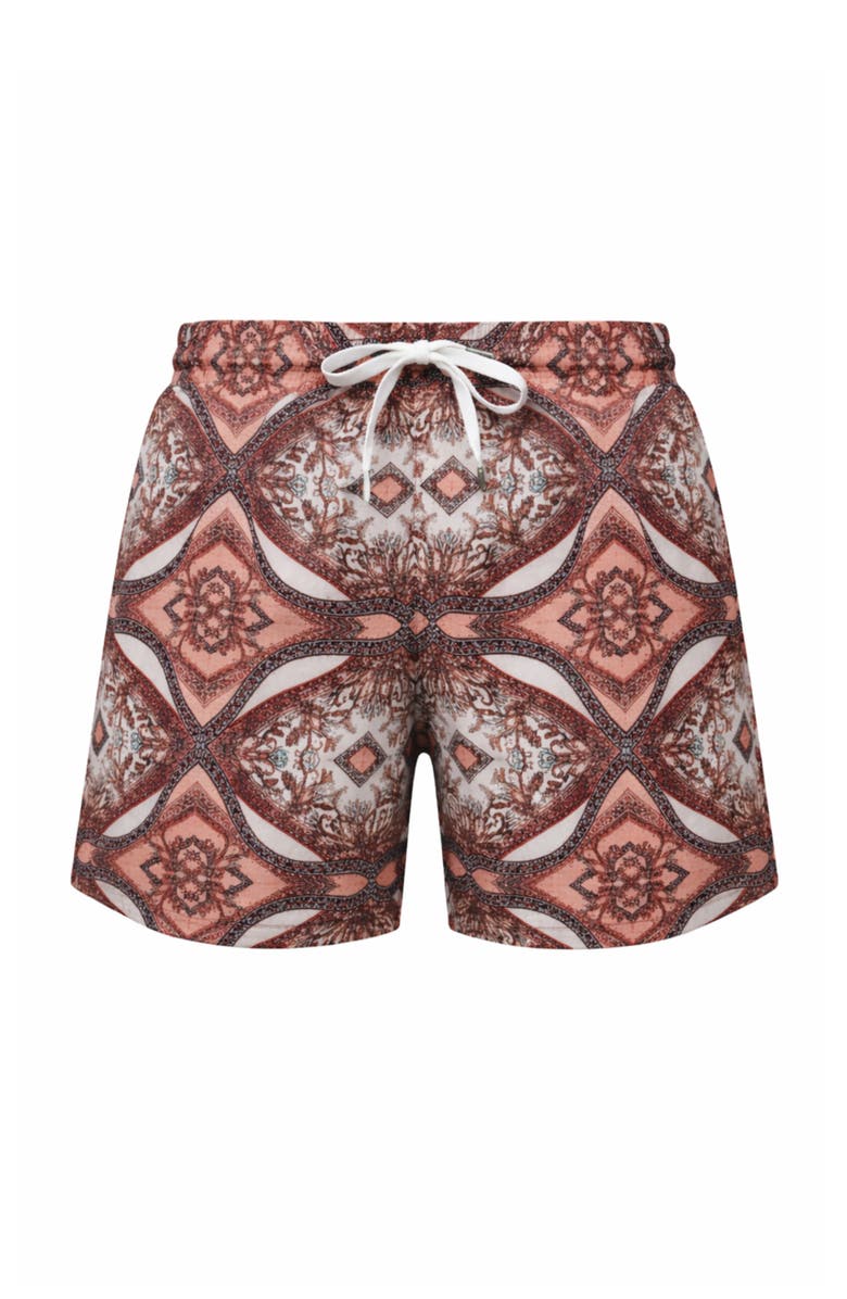 Ivy Swimwear Caspian Shorts, Main, color, Red Mosaic