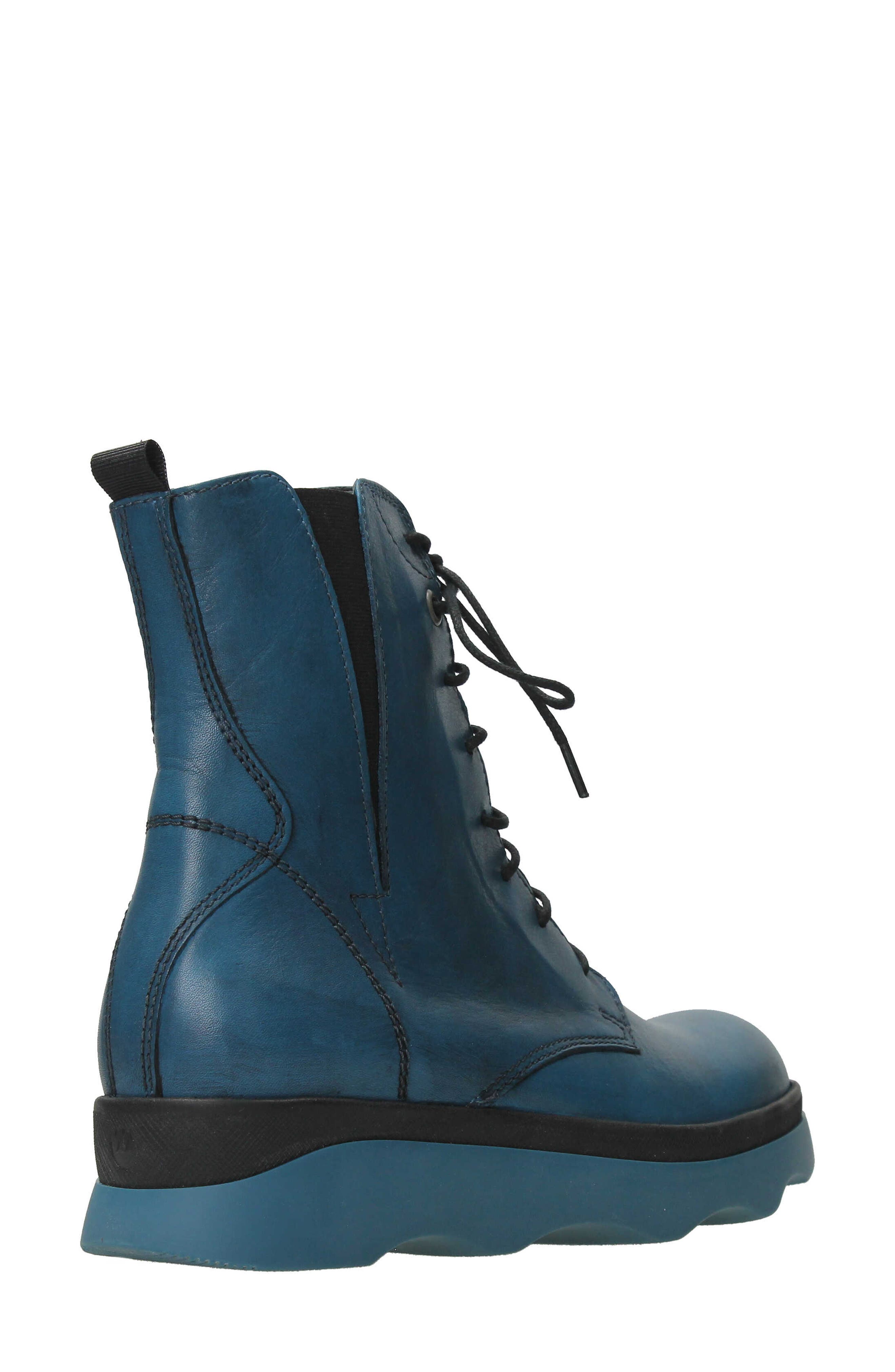 Akita Water Resistant Combat Boot, Alternate, color, PETROL