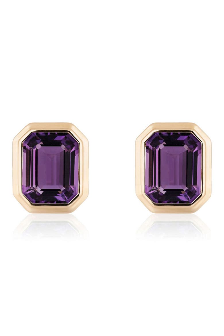 Manhattan Stud Earrings, Main, color, AMETHYST