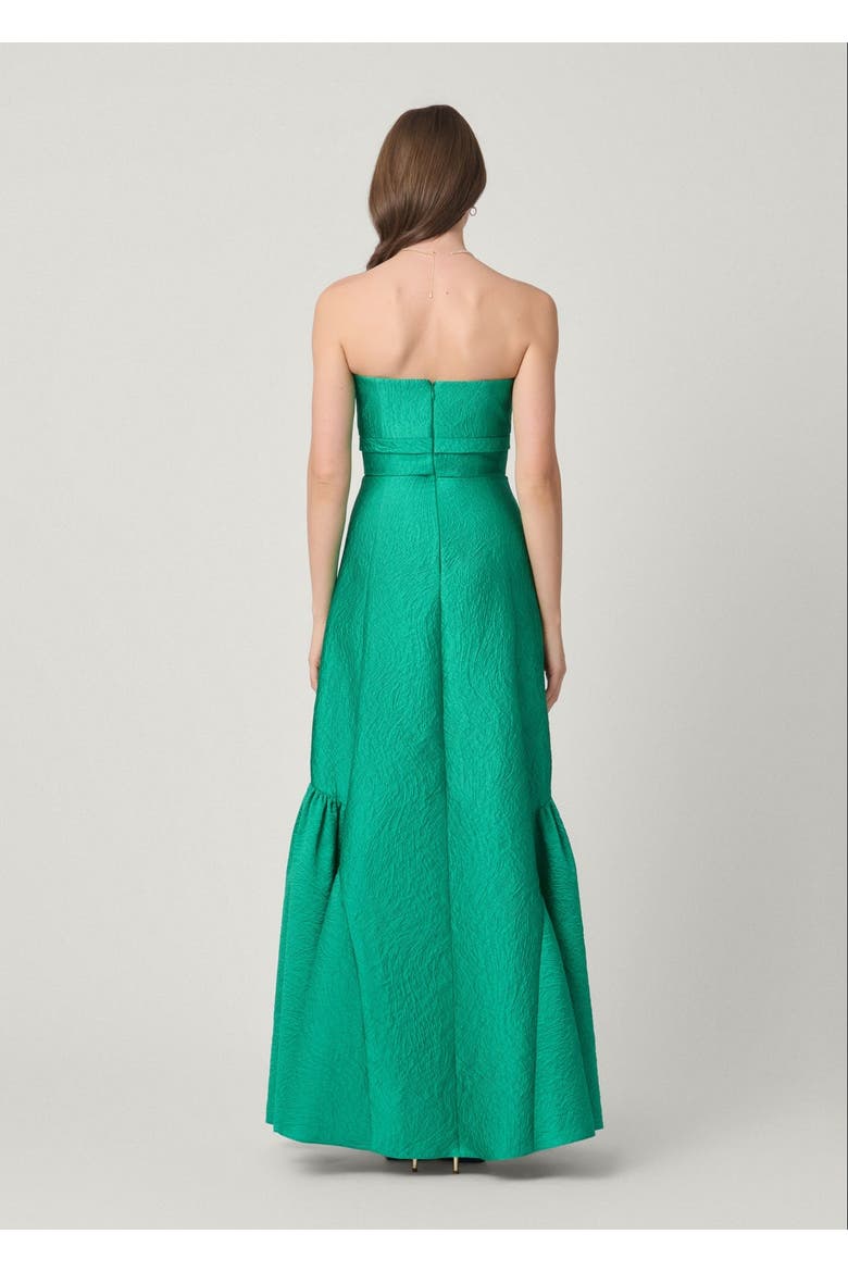 Midnight Nia Emerald Jacquard Dress, Alternate, color, Emerald