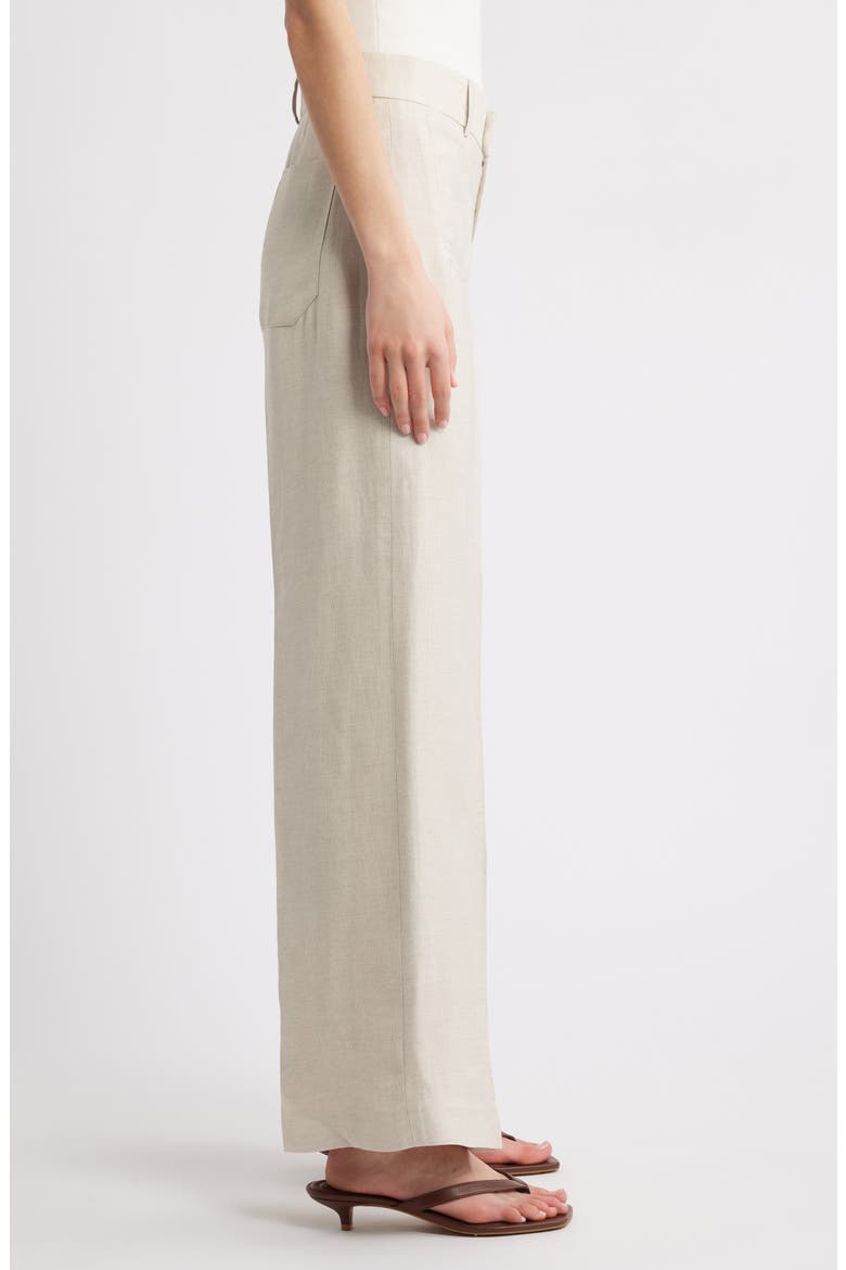 Le Slim Palazzo High Waist Wide Leg Pants, Alternate, color, FLAX