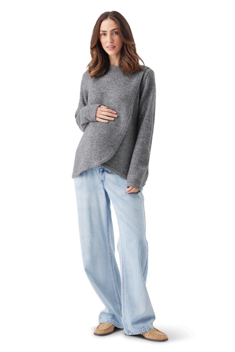Addison Nursing Knit, Alternate, color, Charcoal