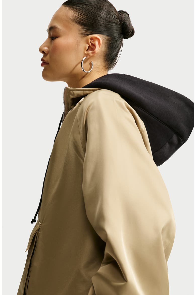 Satin Anorak, Alternate, color, 297 PARACHUTE BEIGE/PARACHUTE BEIGE