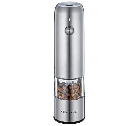 Koln Rechargeable Salt or Pepper Mill, 5.5" H x 1.5", Chrome