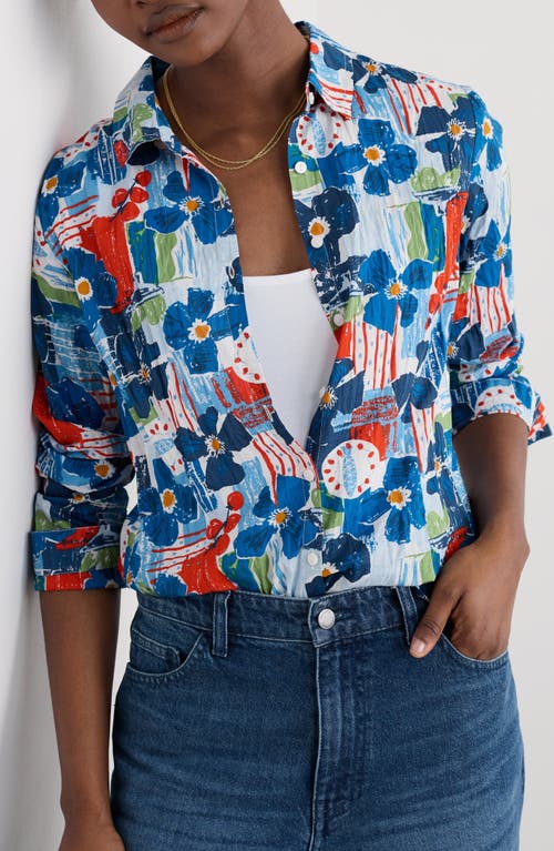 Seasalt Cornwall Larissa Floral Organic Cotton Button-up Shirt In Multi