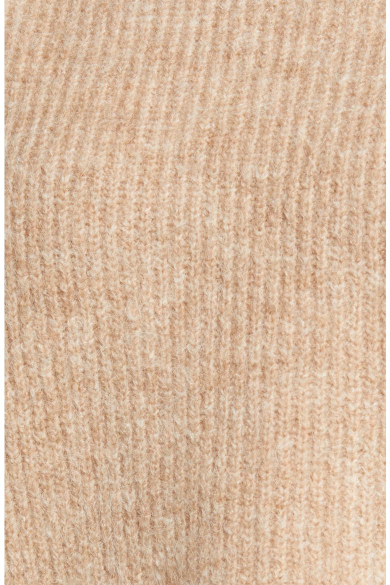 Mock Neck Crop Sweater, Alternate, color, STONE