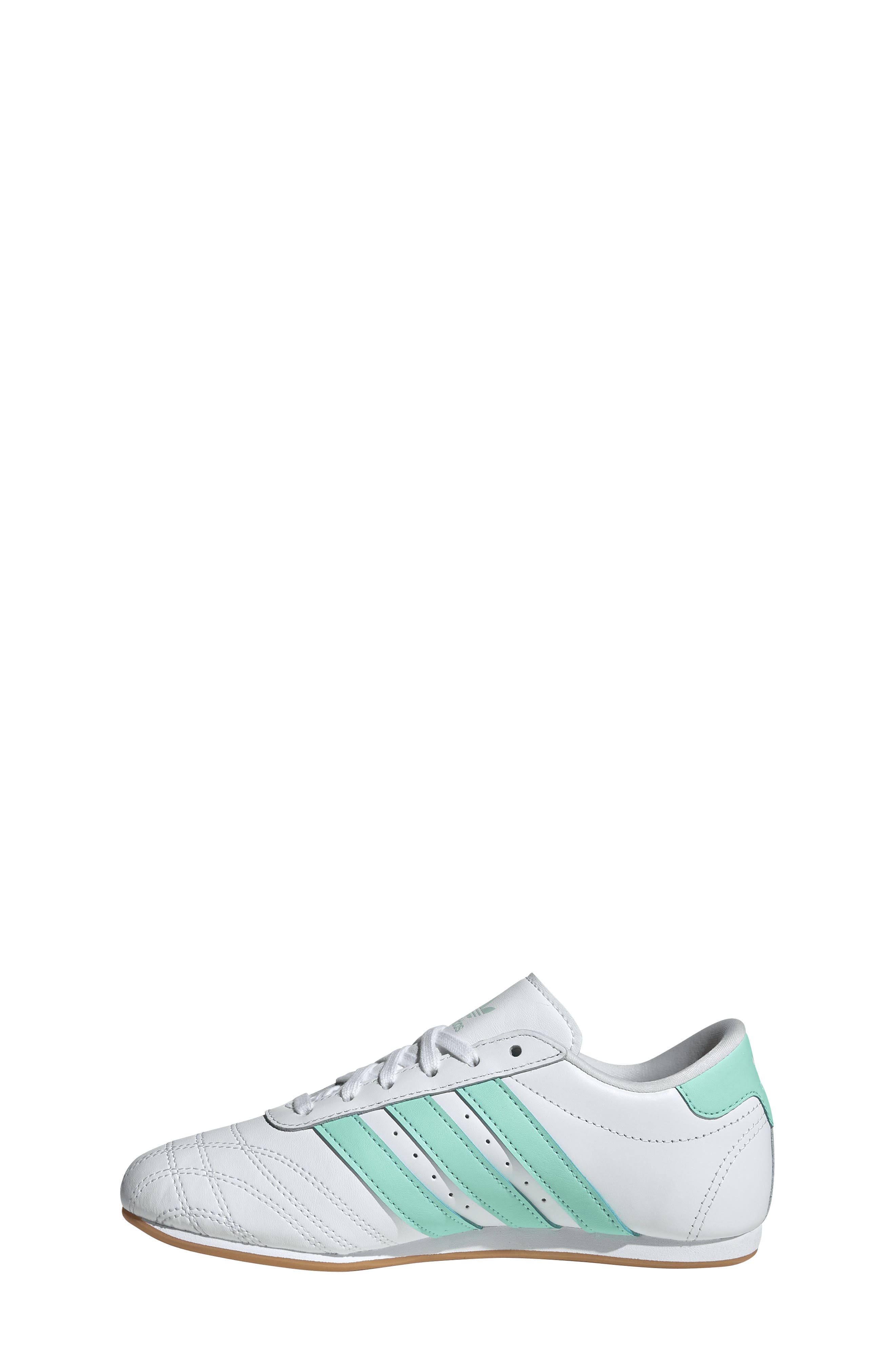 adidas Kids' Taekwondo Sneaker, Alternate, color, White/ Clear Mint/ Gum