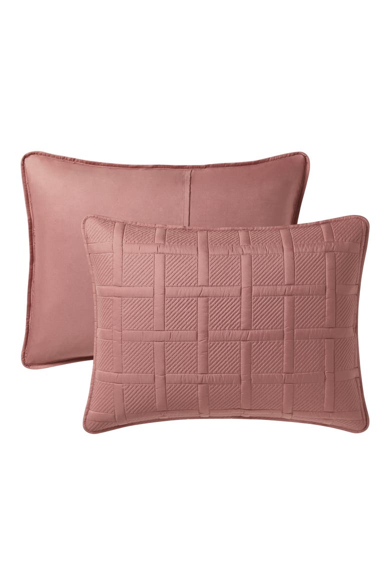 Square Solid 3-Piece Quilt Set, Alternate, color, ROSE
