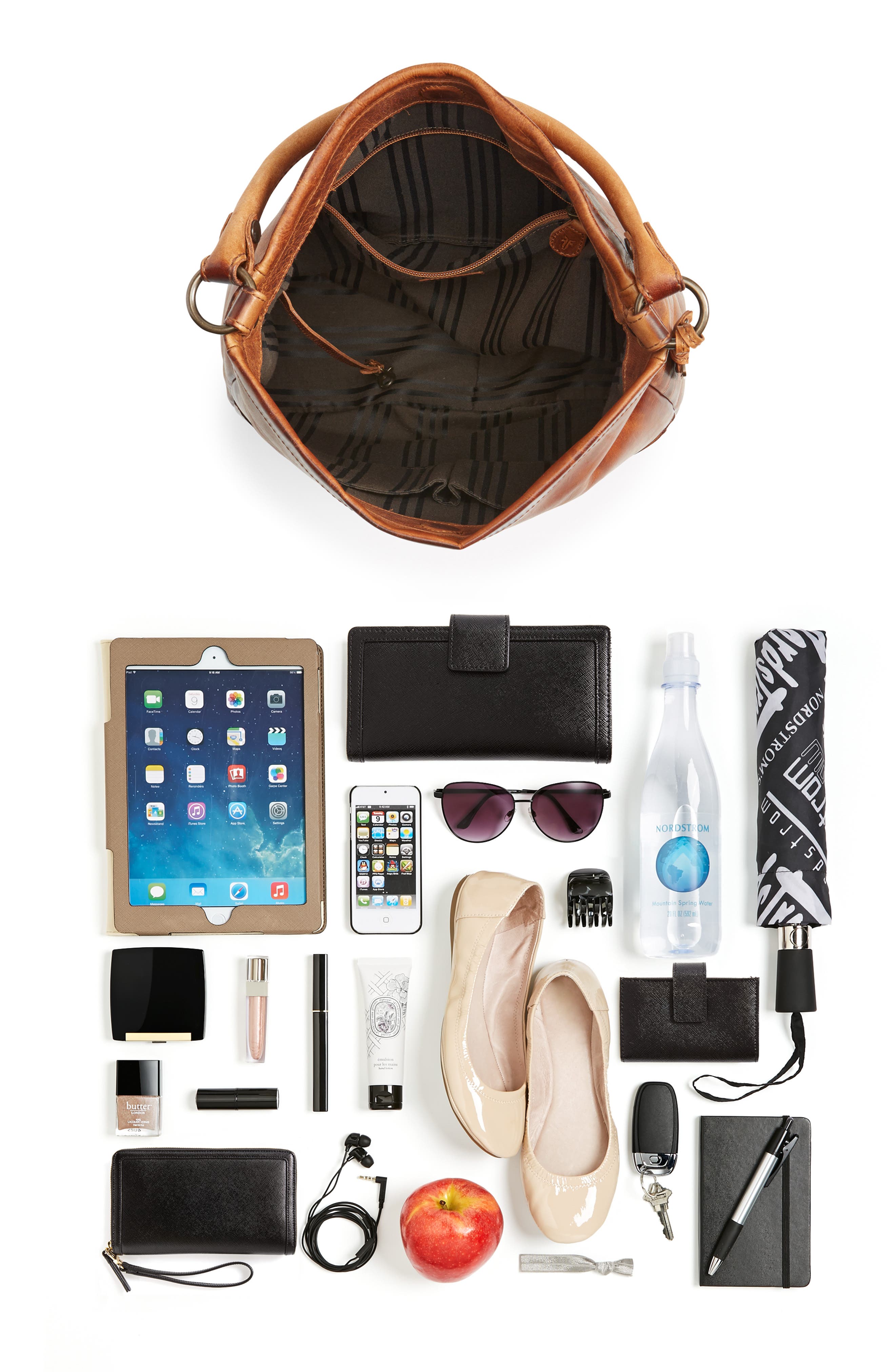 Melissa Leather Hobo, Alternate, color, COGNAC