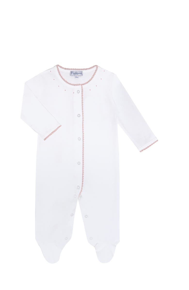 Nellapima Pink Crochet Converter Gown - Baby, Alternate, color, Pink