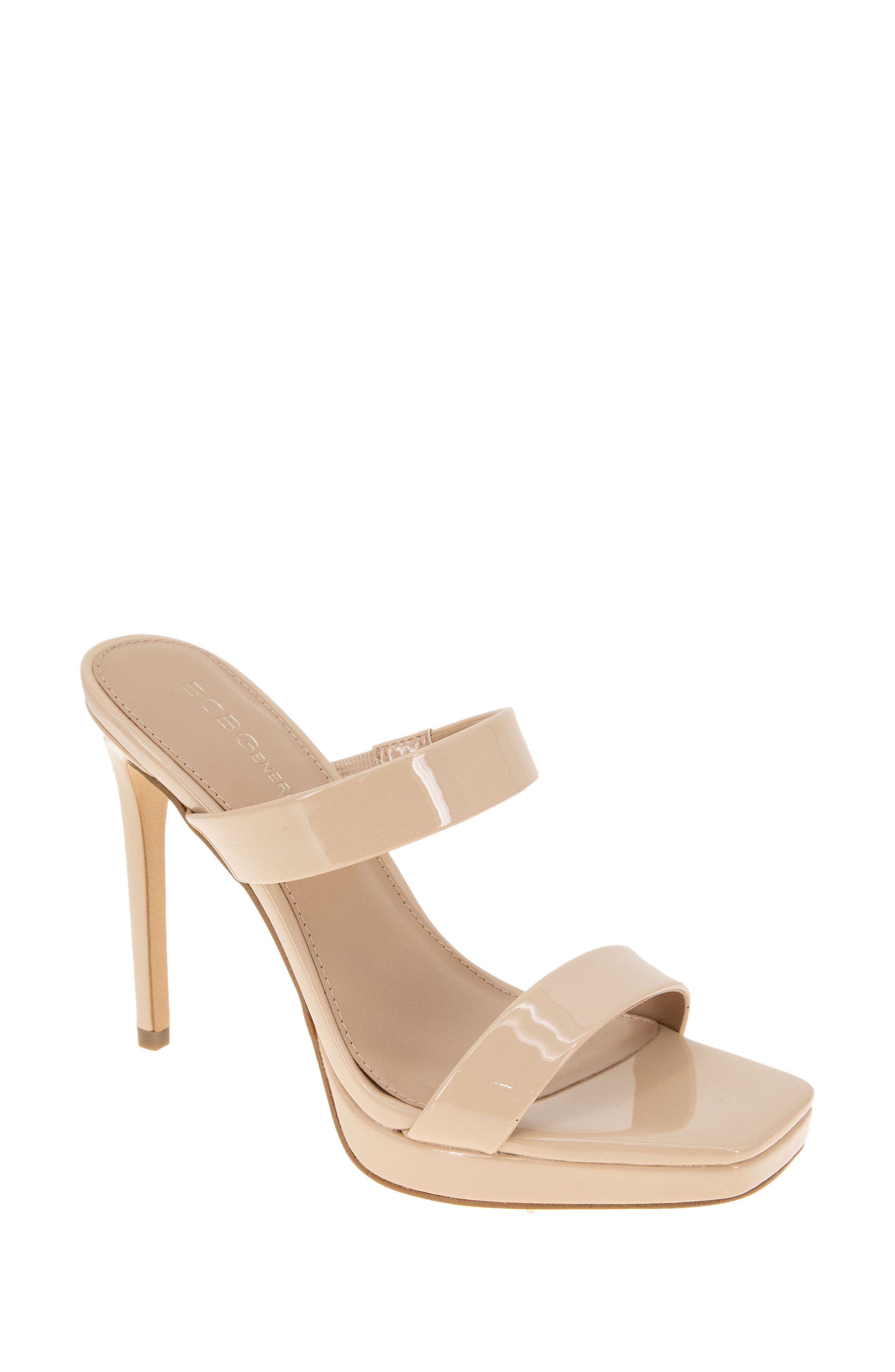 BCBGeneration Catina Platform Sandal, Main, color, Frappe Patent