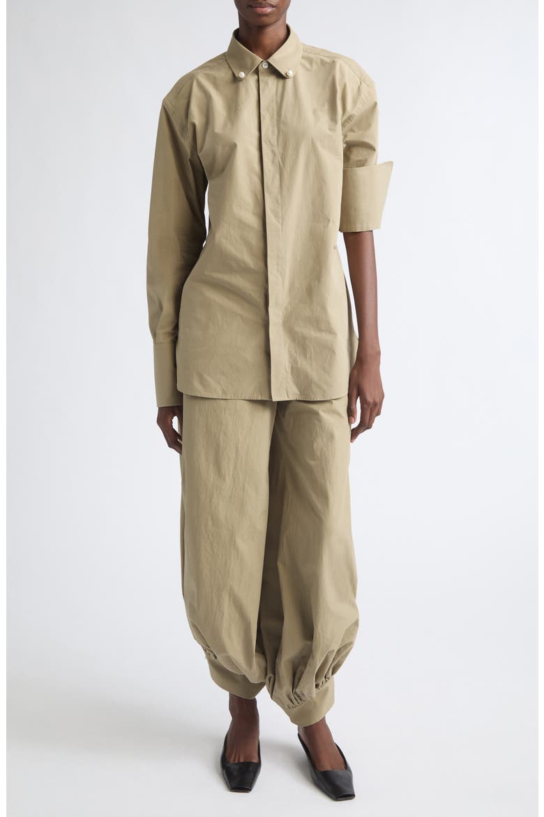 Seis Wide Leg Crop Pants, Alternate, color, SAND